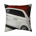 Fondo 26 x 26 in. Italian Red & White Car-Double Sided Print Indoor Pillow FO2791780